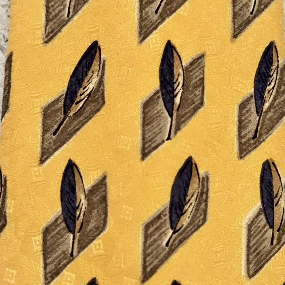 Robert‎ Talbott For Culwell & Son Neck Tie Yellow Blue 100% Italian Silk